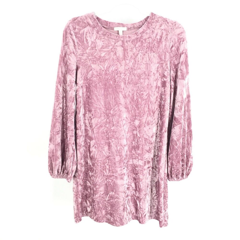 Abound Ballon Sleeve Velour Dress Size Extra Small Womens Light Purple Velvet XS